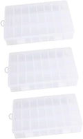 12 Pcs Clear Plastic Storage Box with Compartments P897