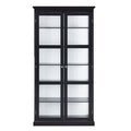 Black 6 Tier Bookcase with Doors, 76.75'' H A392047
