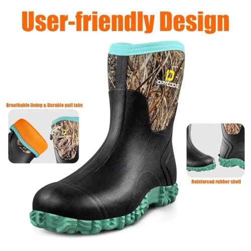Black 6mm Neoprene Waterproof Insulated Work Boots W95604