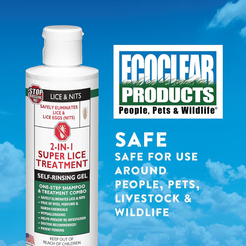 All-Natural 2-in-1 Lice Treatment Gel Shampoo, 8 oz H191281