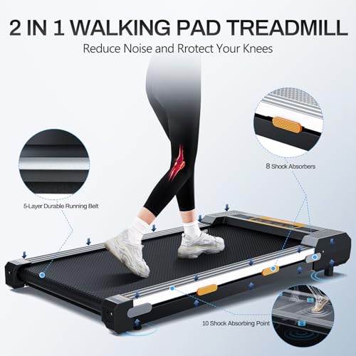 2 in 1 Under Desk Treadmill with Remote Control H582