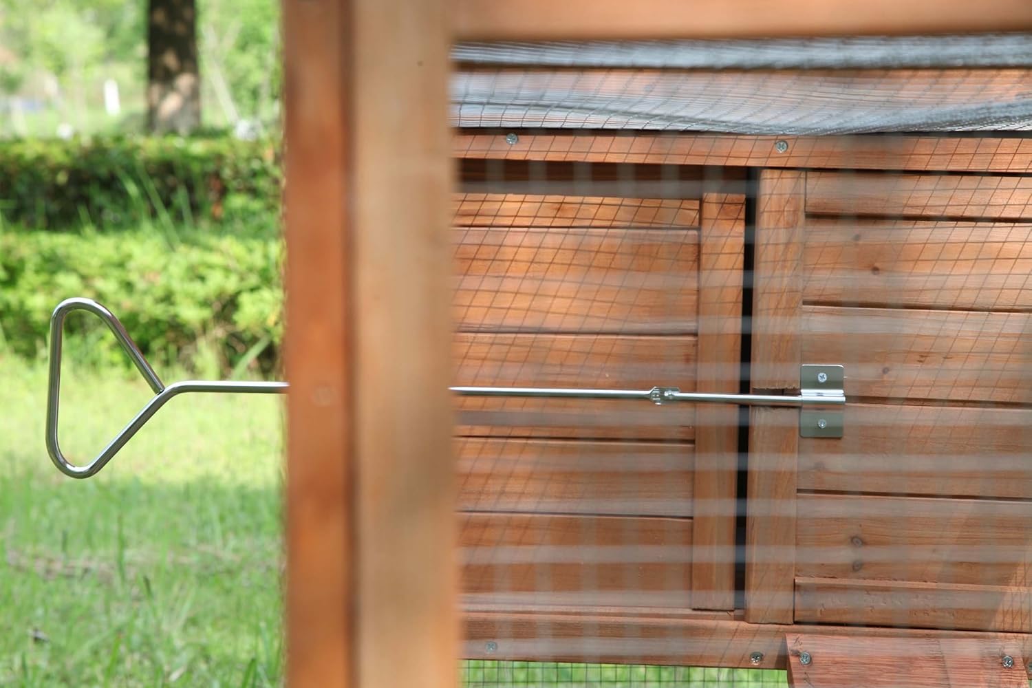 Large Two Tiers Wooden Chicken Coop with Egg Box Run W8120