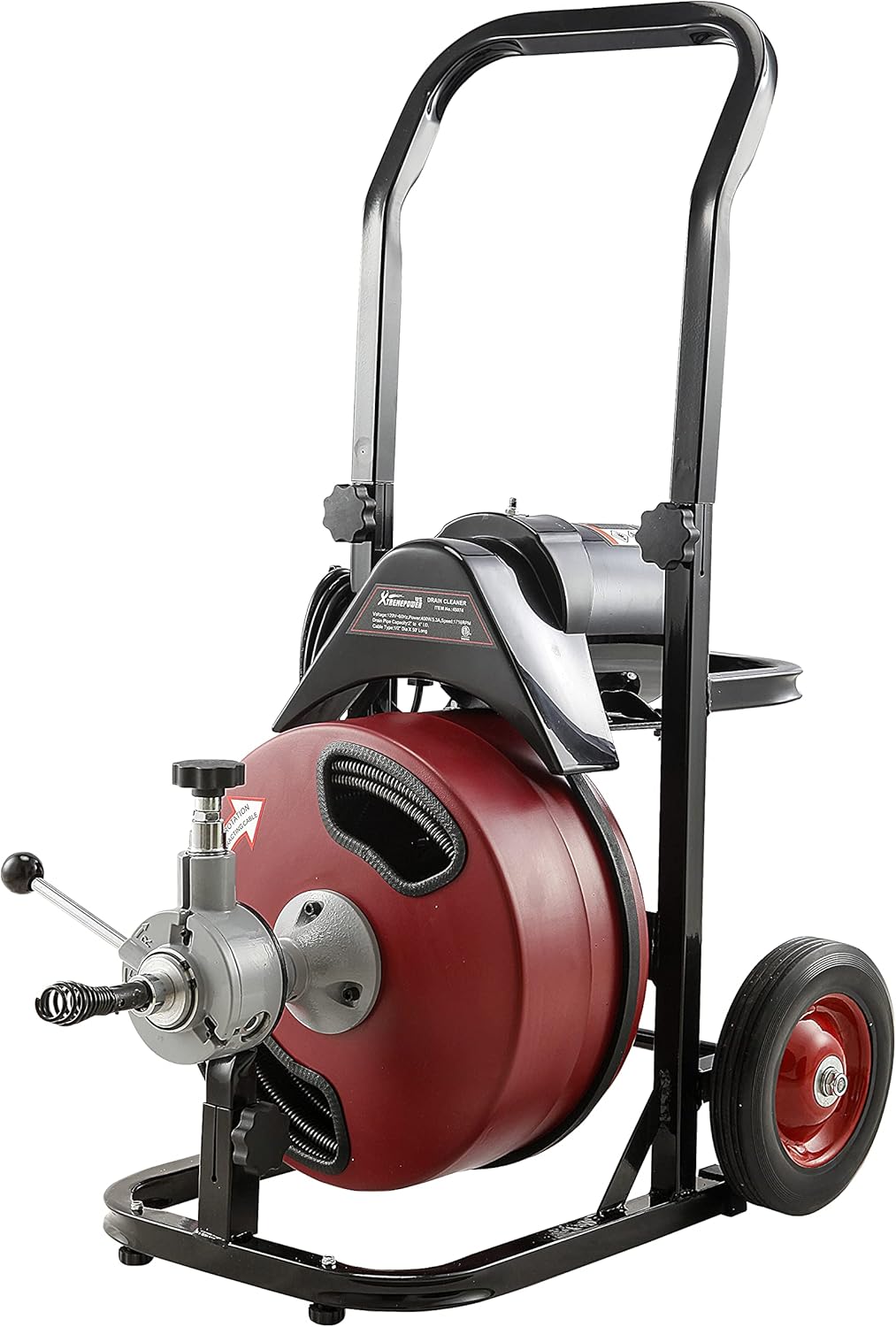 50-Feet Long 1/2 Cable Drain Auger Cleaner with Cutter Set & Foot Switch S379219