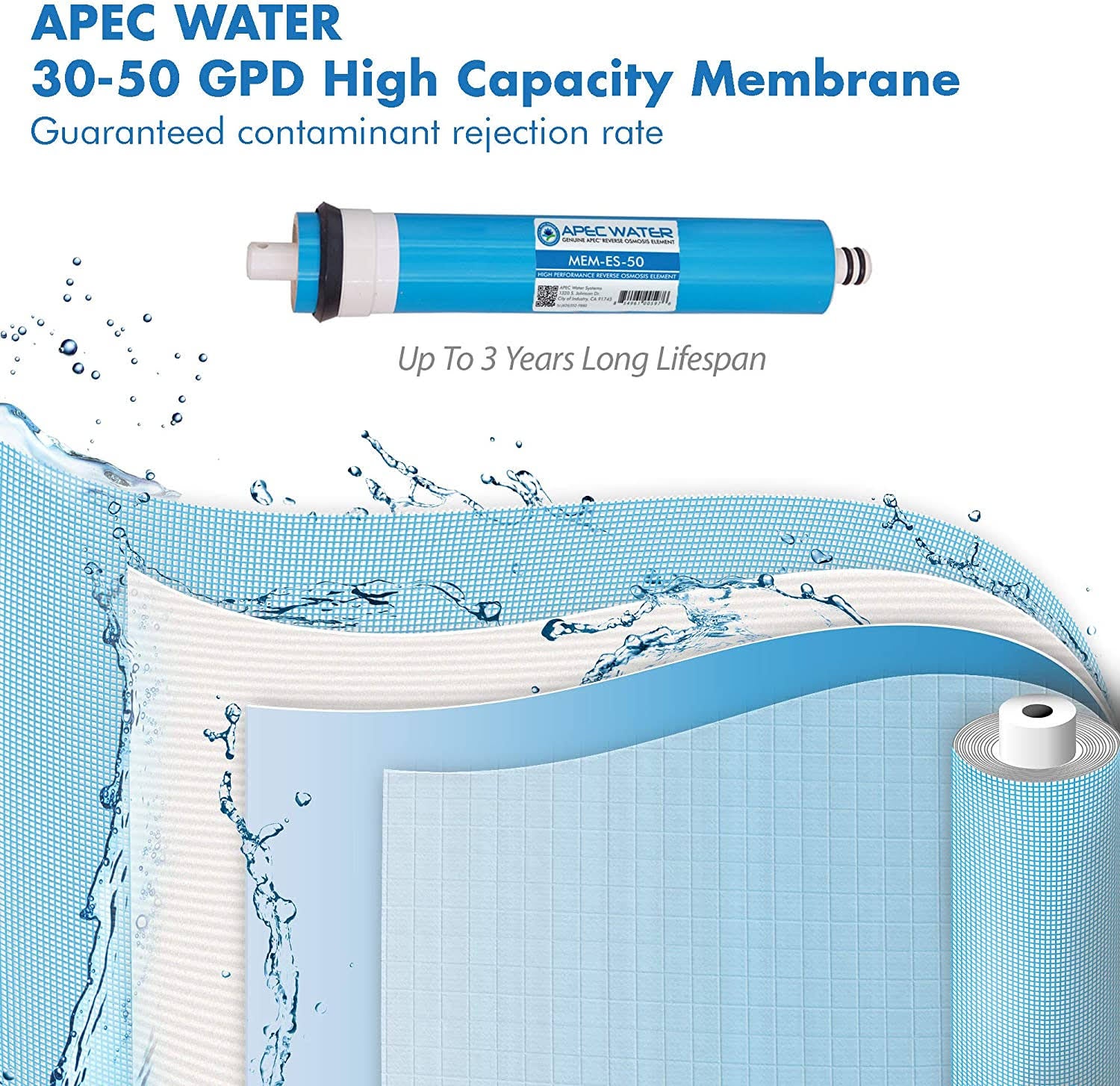 50 GPD High Capacity Complete Replacement Set for Reverse Osmosis Water Filter System E61480