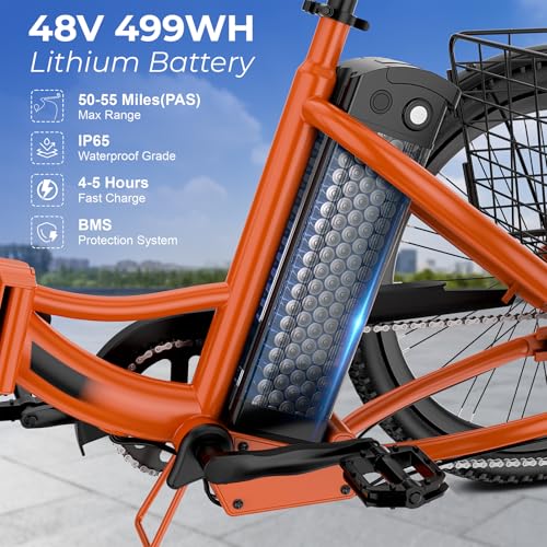 350W Electric Tricycle 24" Folding 3 Wheel Electric Bike with Rear Basket R27516