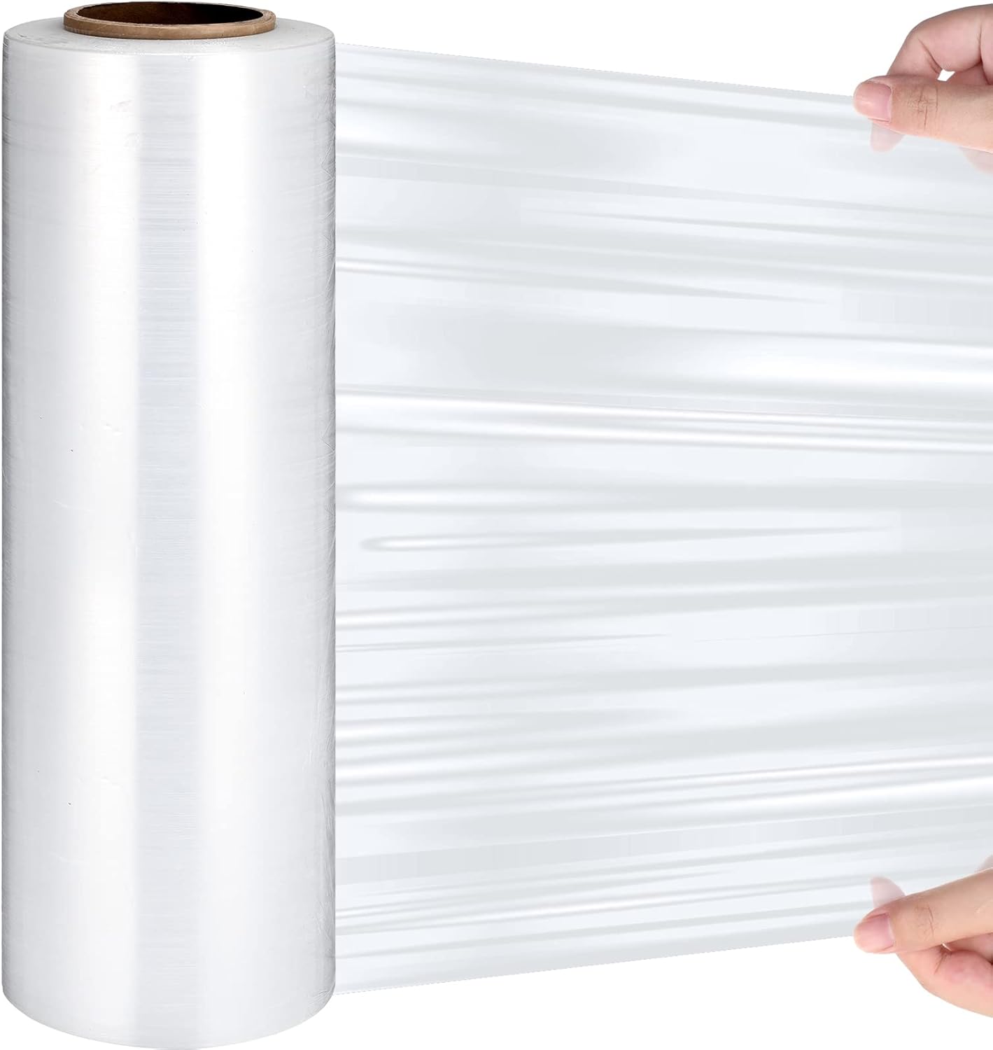 16.5 Inch x 2000 ft 65 Gauges Clear Cling Film PE Shrink Wrap R16189