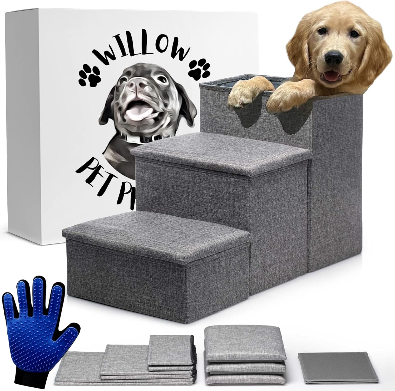 Foldable Dog Steps with Storage G205076
