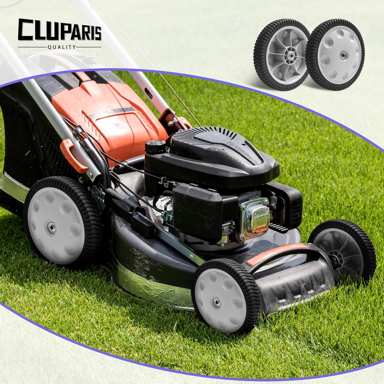 12 Inch Rear Wheel Replacement for Push Lawn Mower, 1 Pack R503