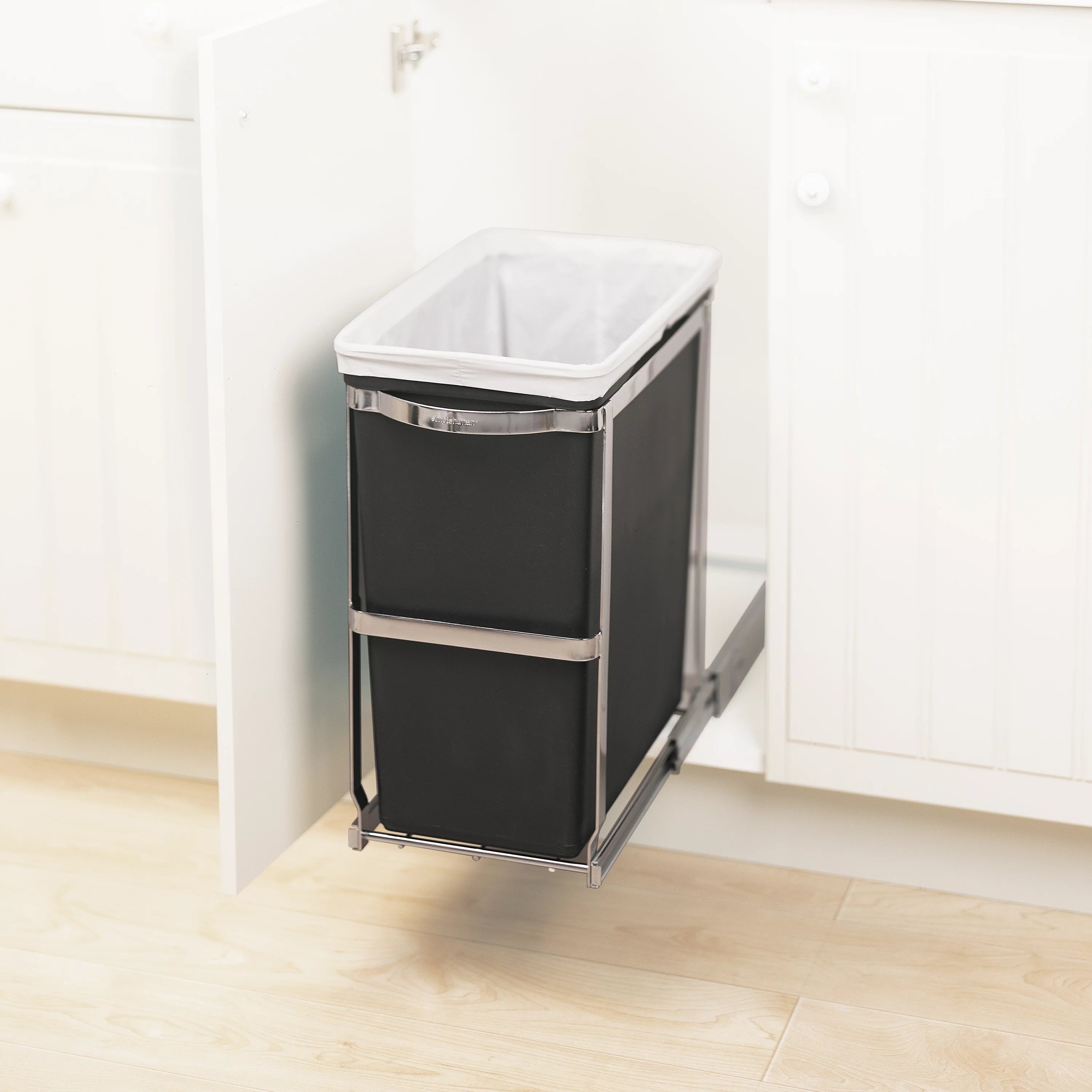 30 Liter 8 Gallon Under Counter Pull-Out Trash Can, Heavy-Duty Steel Frame G539275