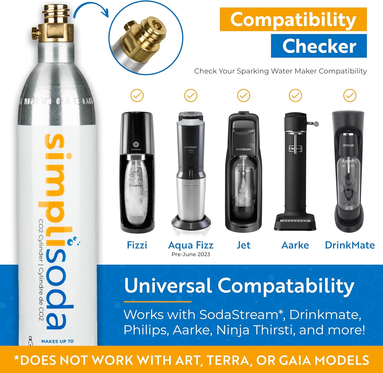 60L CO2 Canister Cylinders, 14.5 oz, Set of 2 P3352