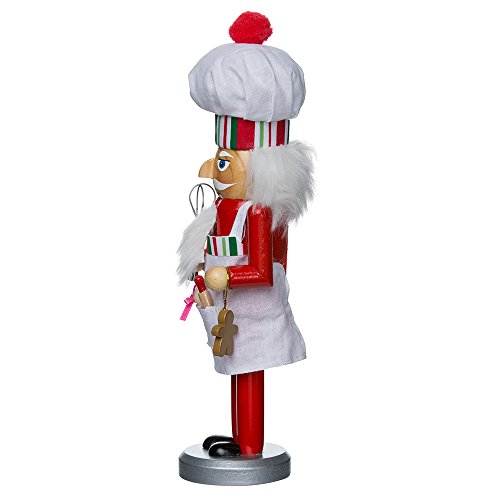 Rosy Red Baking Nutcracker Chef 10 inch Wood Decorative Tabletop Figurine Z643