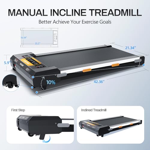 2 in 1 Under Desk Treadmill with Remote Control H582