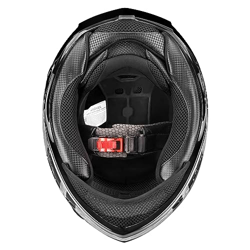 Lightweight Full Face Motorcycle Helmet with Extra Tinted Visor V3501