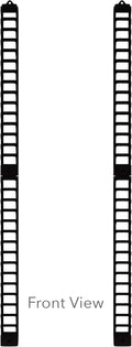 Black Wall-Mount Media Storage Rack 4-pack Y10164