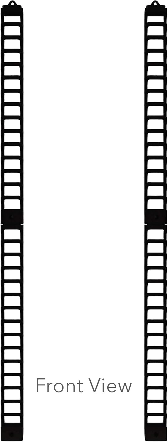Black Wall-Mount Media Storage Rack 4-pack Y10164