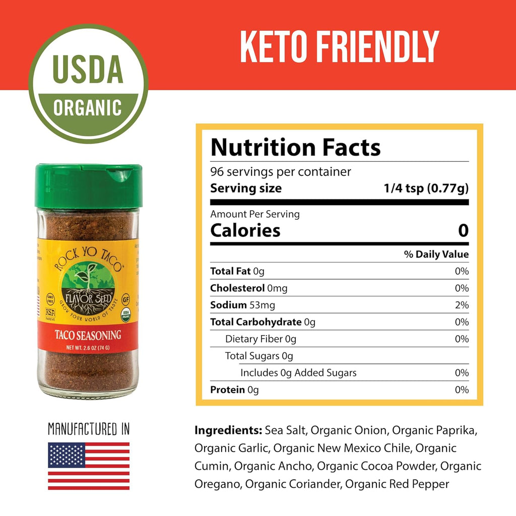 2.6 oz Organic Taco Seasoning Mix U75280