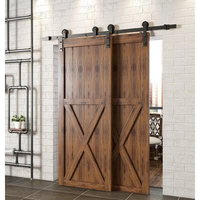 Single Bypass Double Door Barn Door Hardware Kit Track Length: 4 V31655