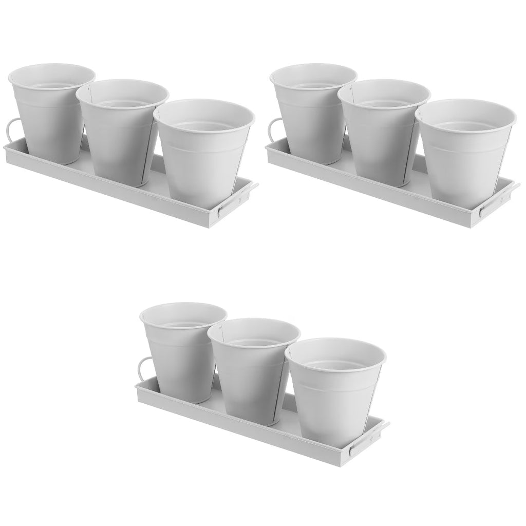 9 pcs Garden Flower Pot with 1pc Tray S905235