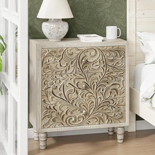3 Drawer Weathered White Farmhouse Dresser R507
