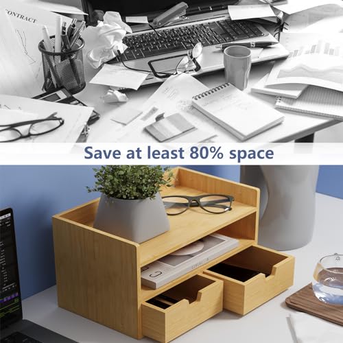 Bamboo 3 Drawer Desk Organizer W55600