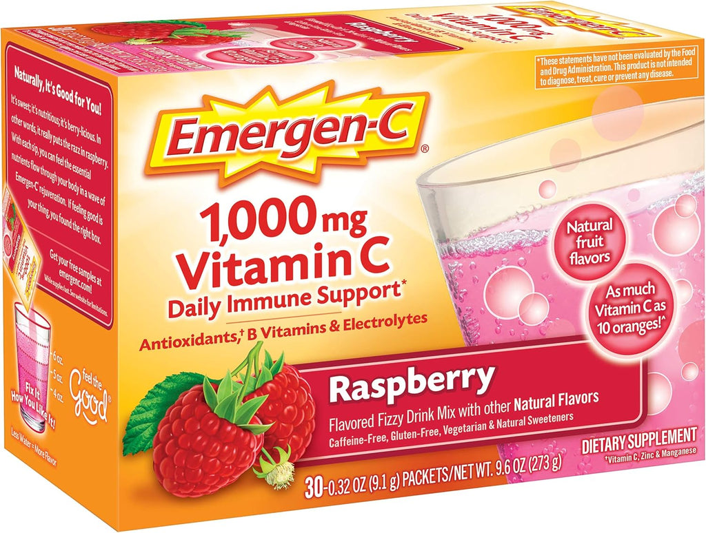Vitamin C Energy Booster Raspberry 1000 mg 30 Packet L13692