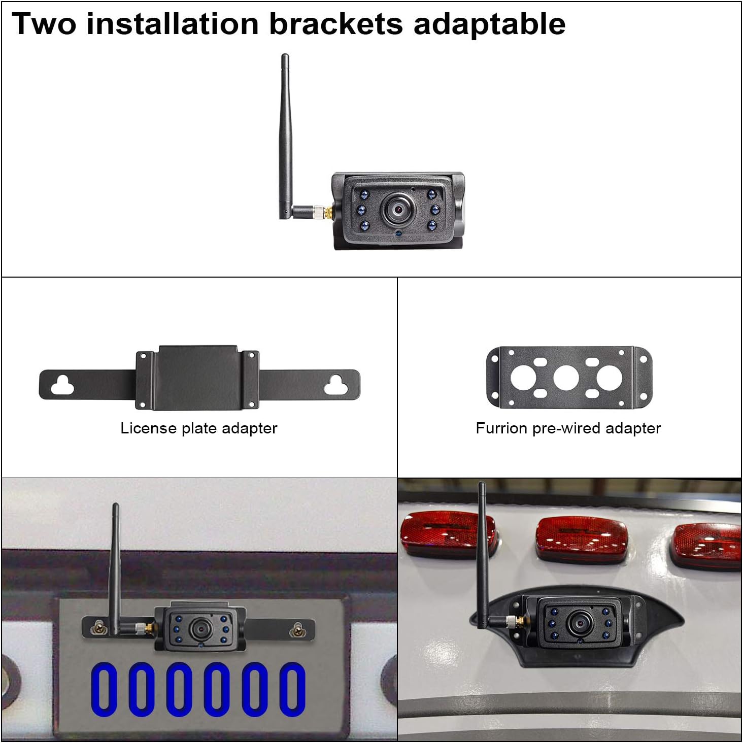 5'' 720P HD Digital Wireless Backup Camera System with IP69K Waterproof Reversing Built in DVR Kit L107