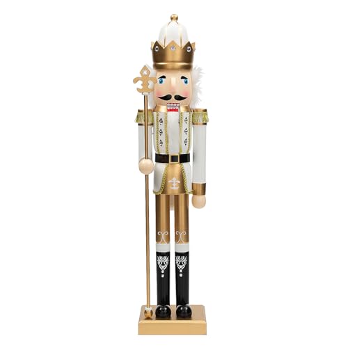 3 Ft. Green Wooden Holiday Nutcracker D752