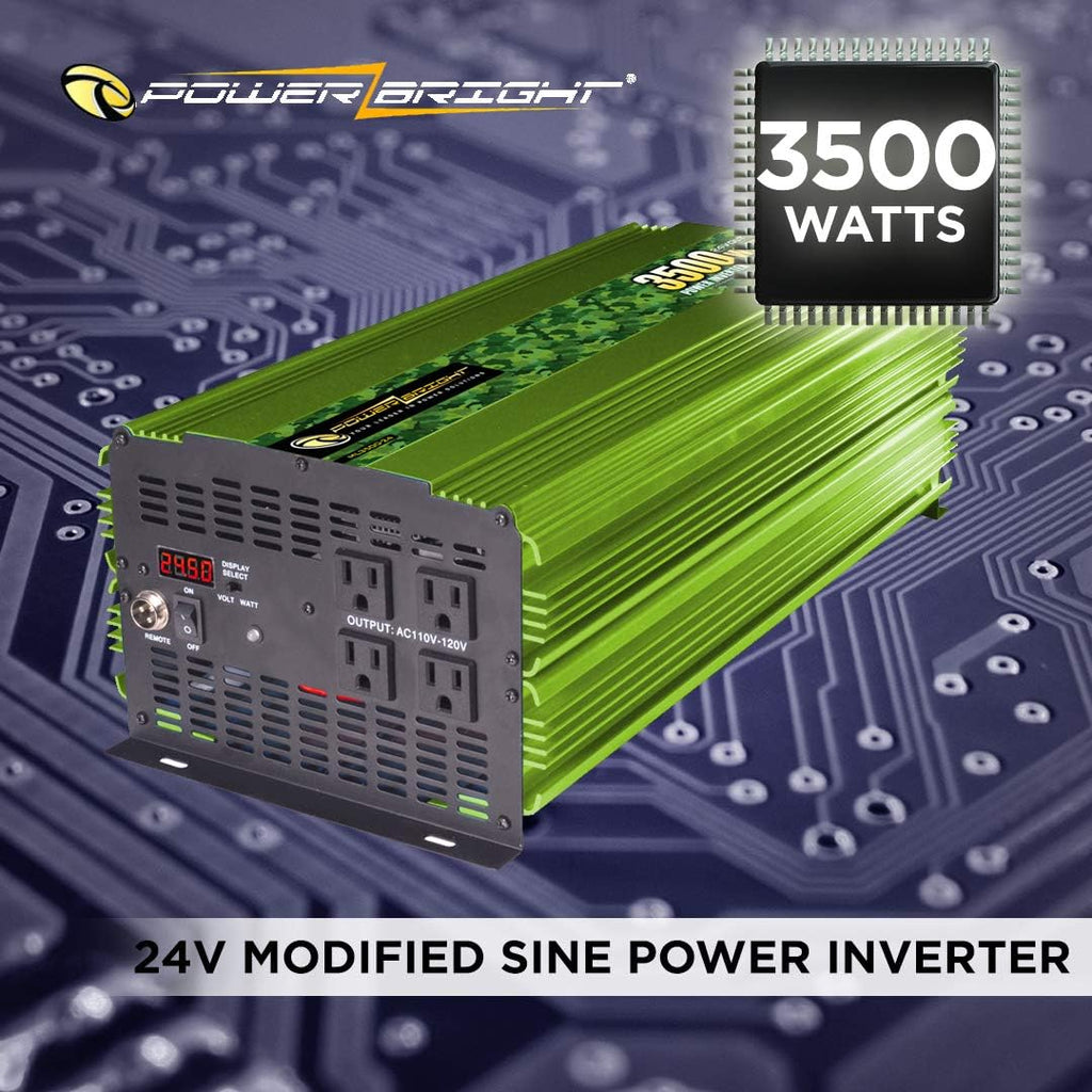 3500 Watt DC 24V to 120V AC Power Inverter with LCD Digital Display F9991