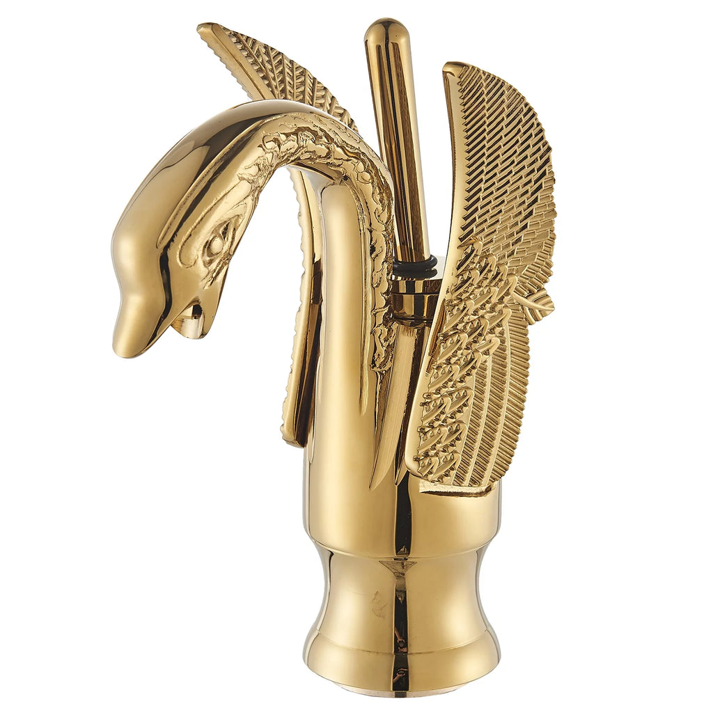 Polished Gold Single Handle Bathroom Sink Faucet J807553