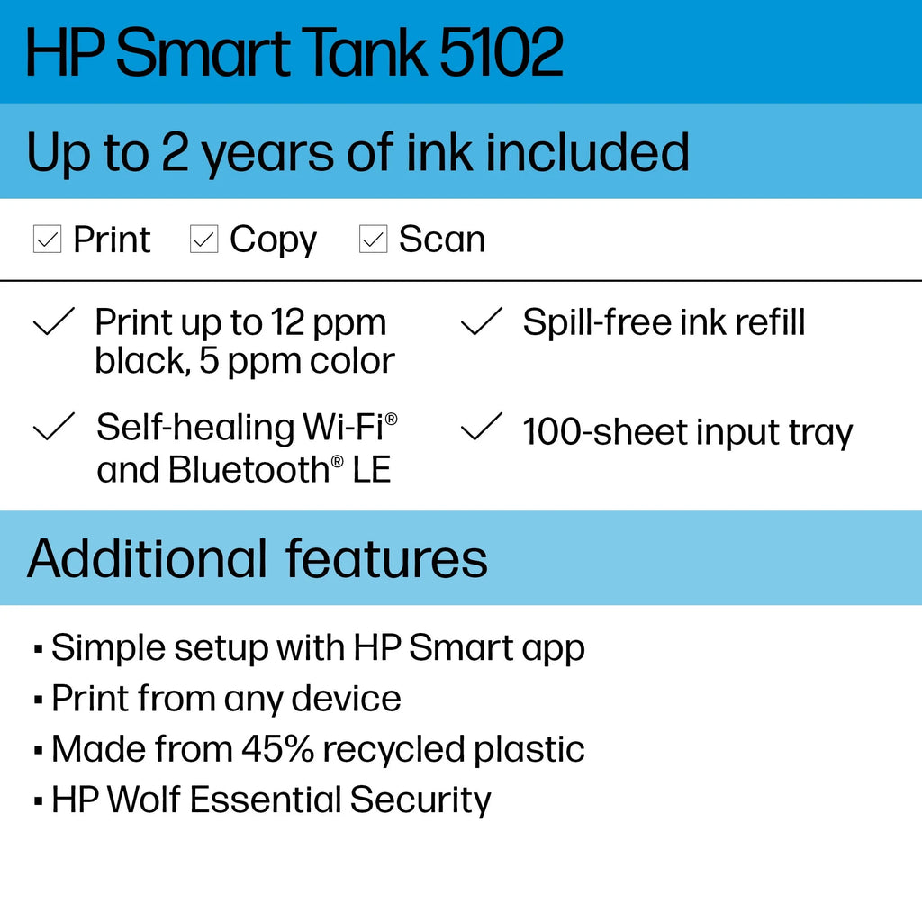 Wireless All-in-One Color Inkjet Tank Printer F9275