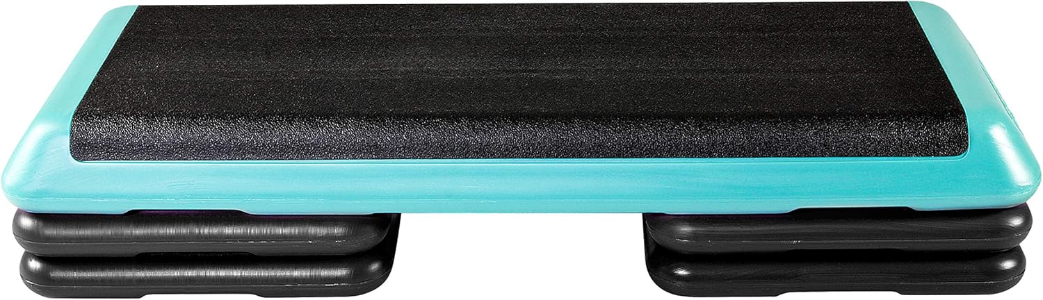 Teal Aerobic Platform with Black Risers X6401