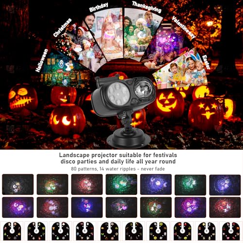Holiday Projector with 10 HD Replaceable Slides A41904