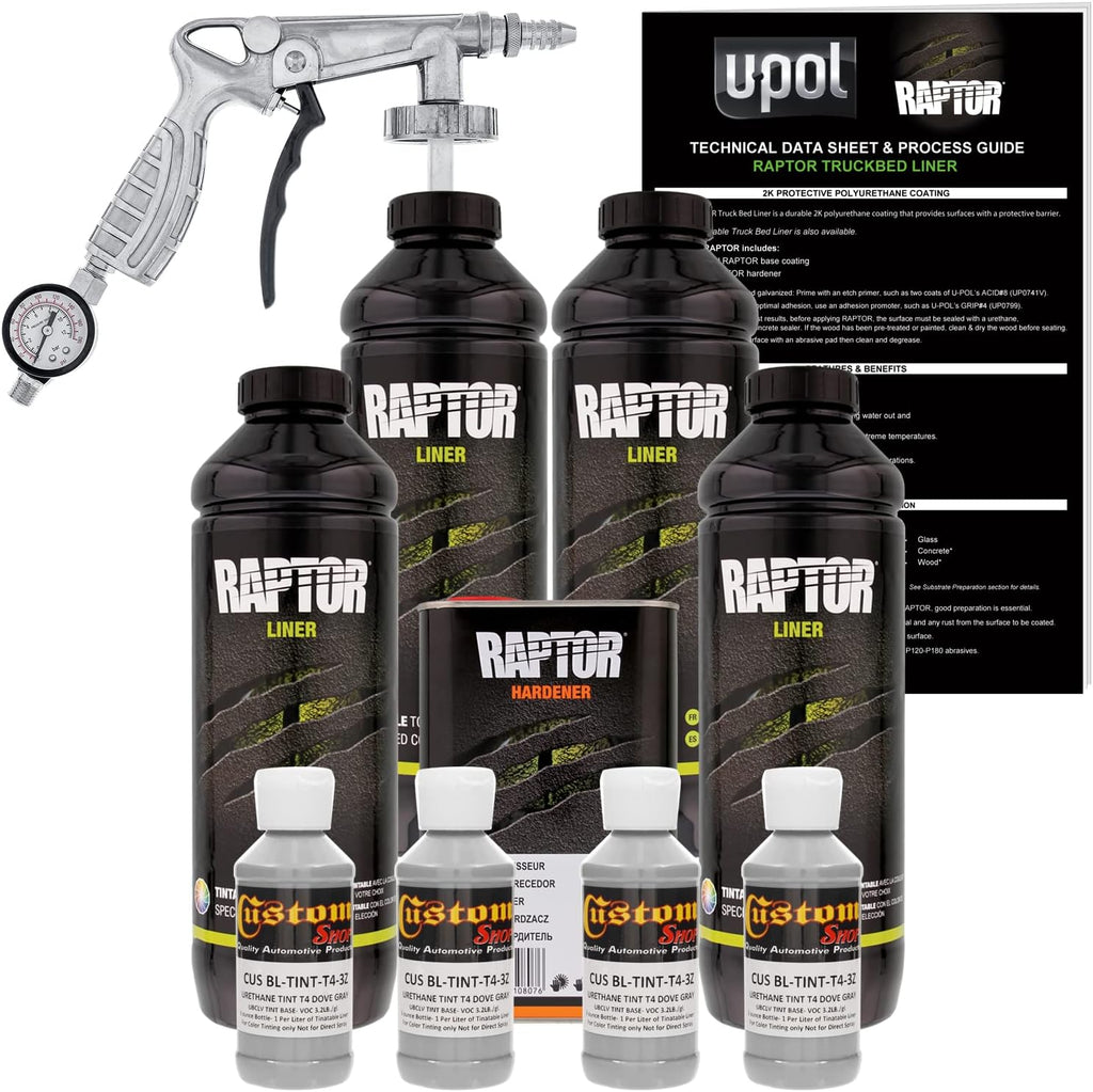 Dove Gray Urethane Truck Bed Liner Kit, 4 Liters O98527