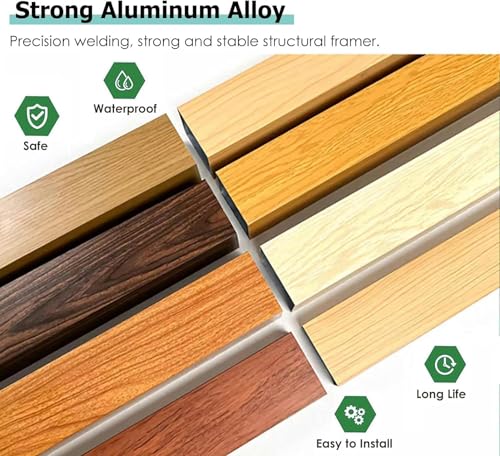 Wood Grain Screen Partition Post Aluminum Alloy Y54845