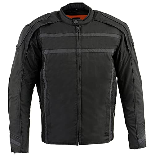 Milwaukee Leather Men's Armored Textile Motorcycle Rider Jacket L780