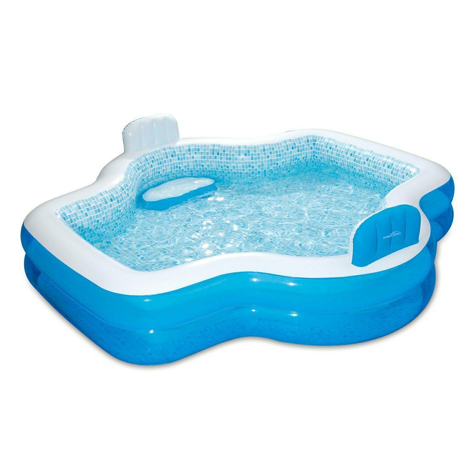 Inflatable Family Pool with Mosaic Interior Print M1567