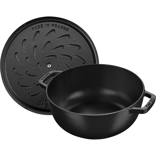 Matte Black Cast Iron 2.5-qt Braiser with Lid U691301