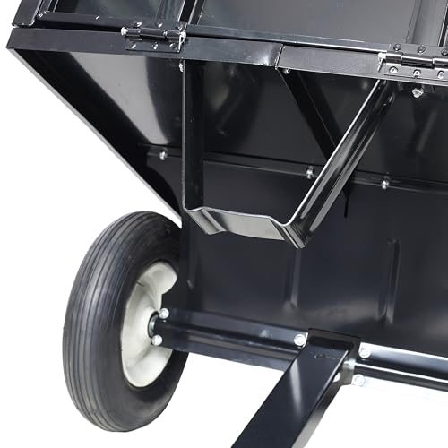 ATV Trailer Steel Dump Cart, 750lbs 22 Cubic Feet Utility Trailer with Removable Sides J8868
