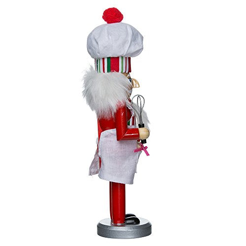 Rosy Red Baking Nutcracker Chef 10 inch Wood Decorative Tabletop Figurine Z643