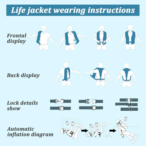 3-Pack Automatic Inflatable Life Jacket with CO2 Inflation T852
