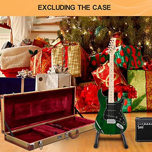 Full Size Electric Guitar with 20W Amp and Accessories Pack Guitar Bag (Blue) J929