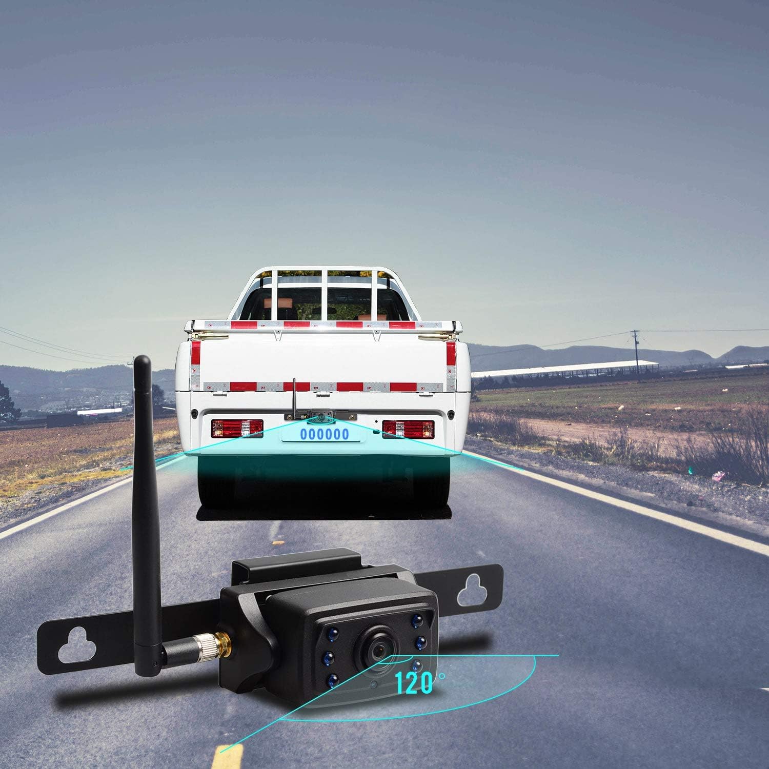5'' 720P HD Digital Wireless Backup Camera System with IP69K Waterproof Reversing Built in DVR Kit L107