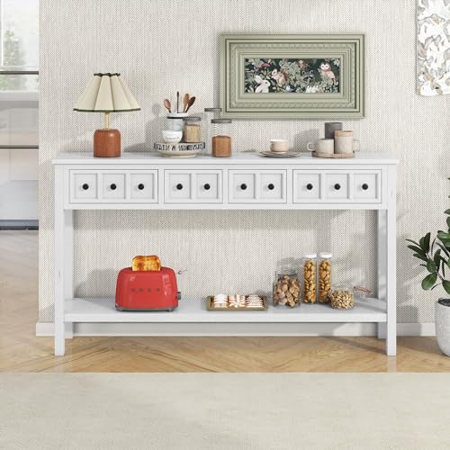 Sideboard Console Table with 2 Drawers and Bottom Shelf S34420