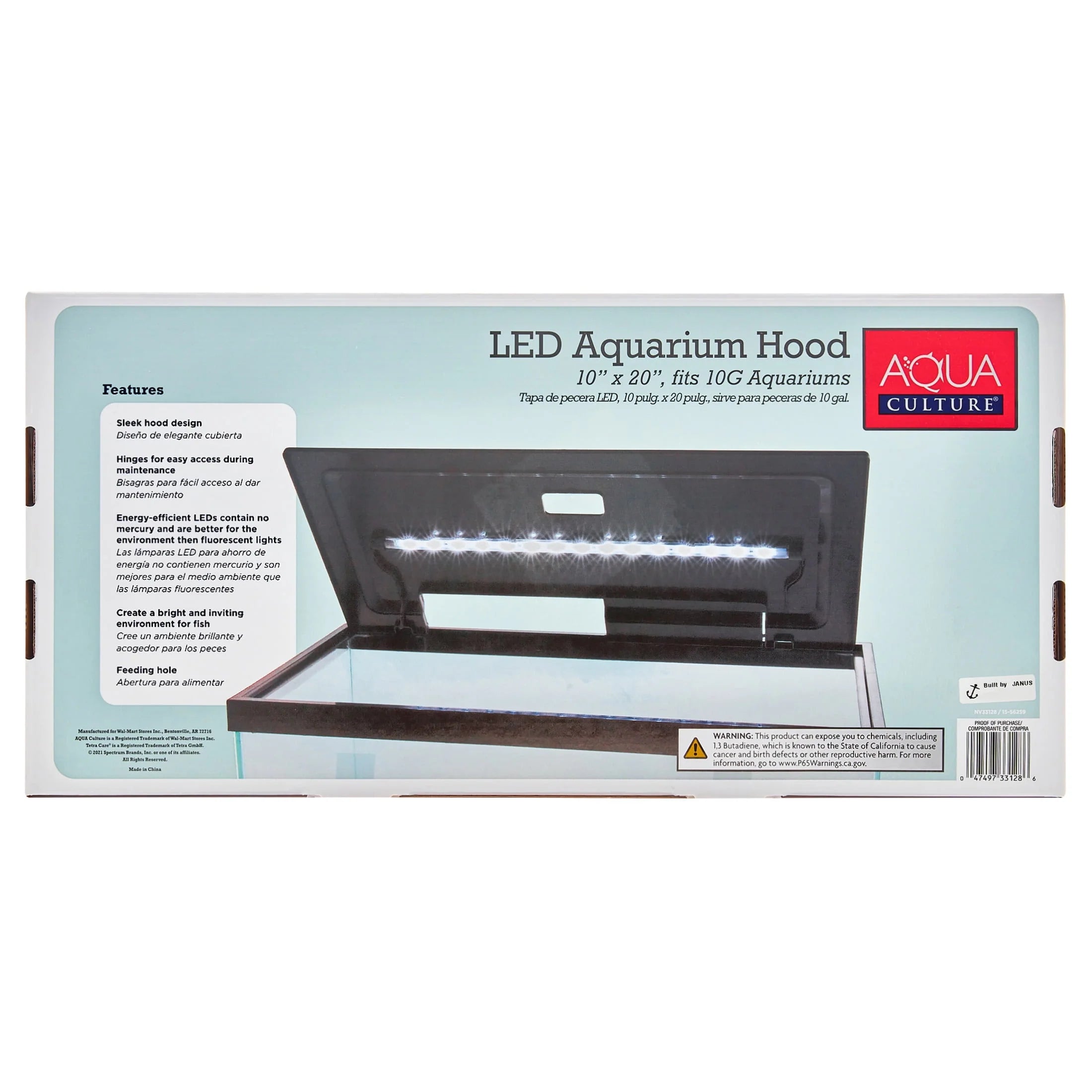 LED 10 Gallon Fish Tank Hood D2833
