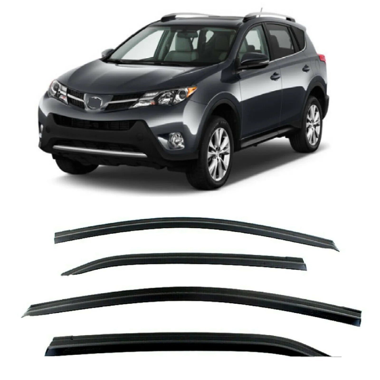 Smoke Window Sun Visor Rain Guard Deflectors V6830