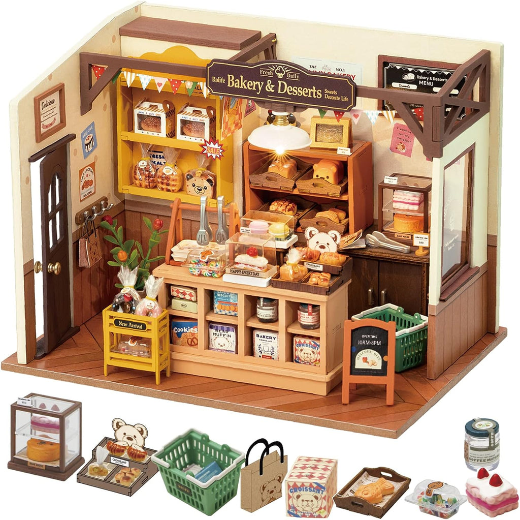 DIY Miniature Doll House Kit with LED A6461