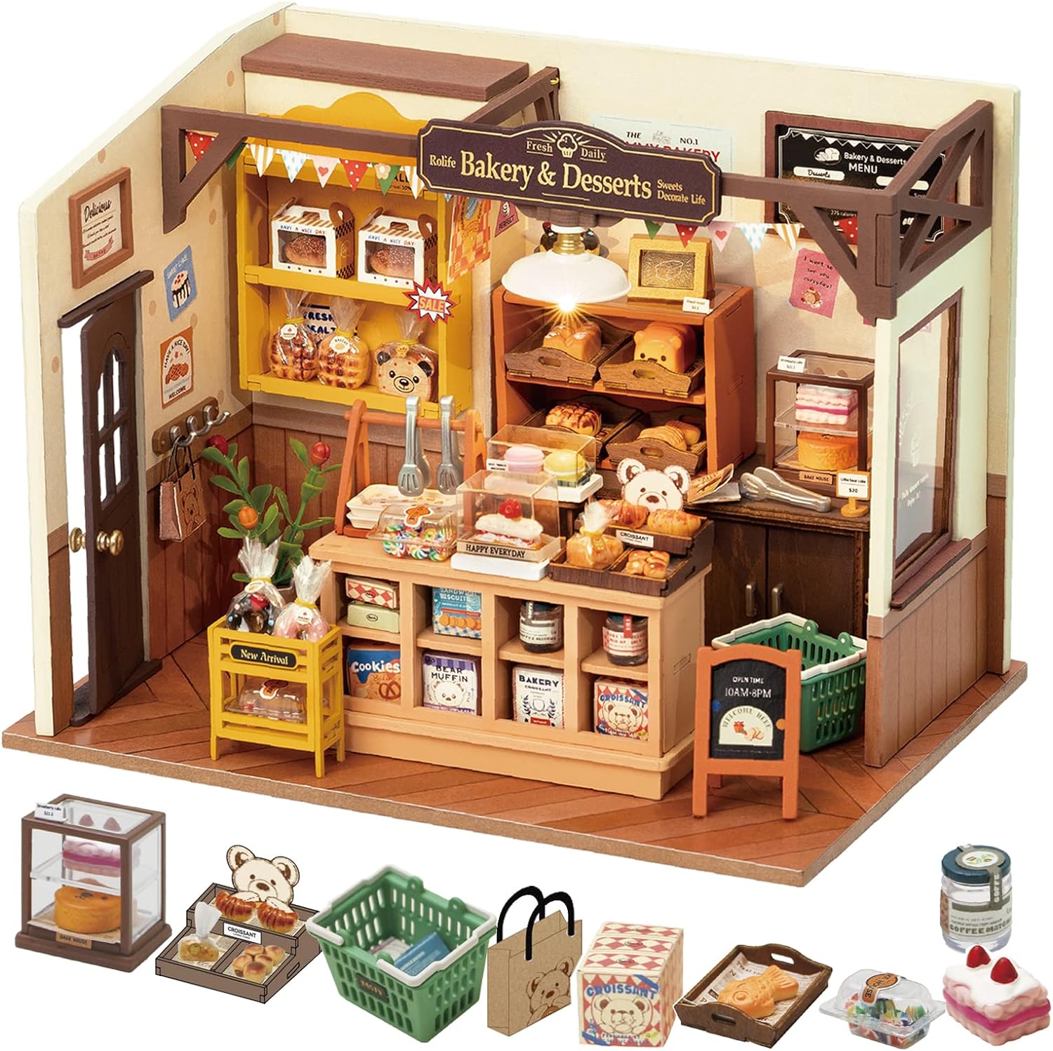 DIY Miniature Doll House Kit with LED A6461