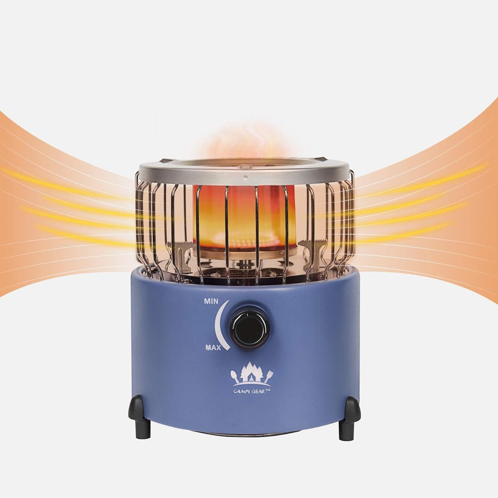 2 in 1 Portable Propane Heater & Stove, Navy Blue L20334