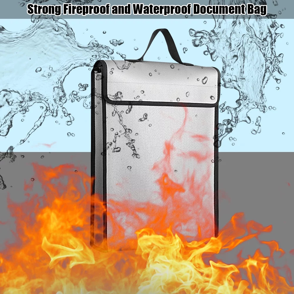 Fireproof Document Bag Waterproof Heat Insulation 1200℃ Fire Resistant Big Capacity Bag D5232