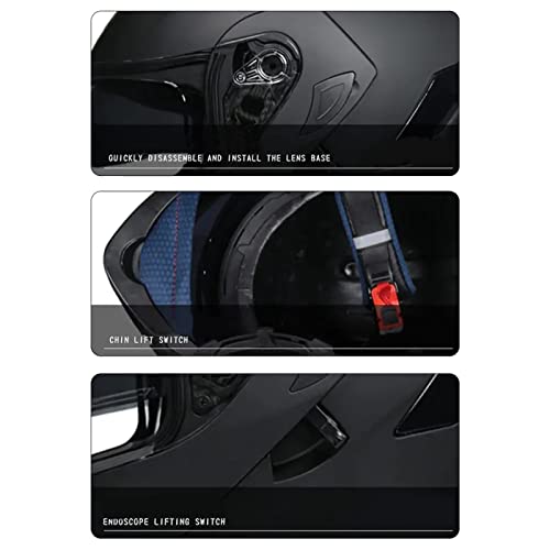 Dual Visors Flip up Modular Motorcycle Helmet U542